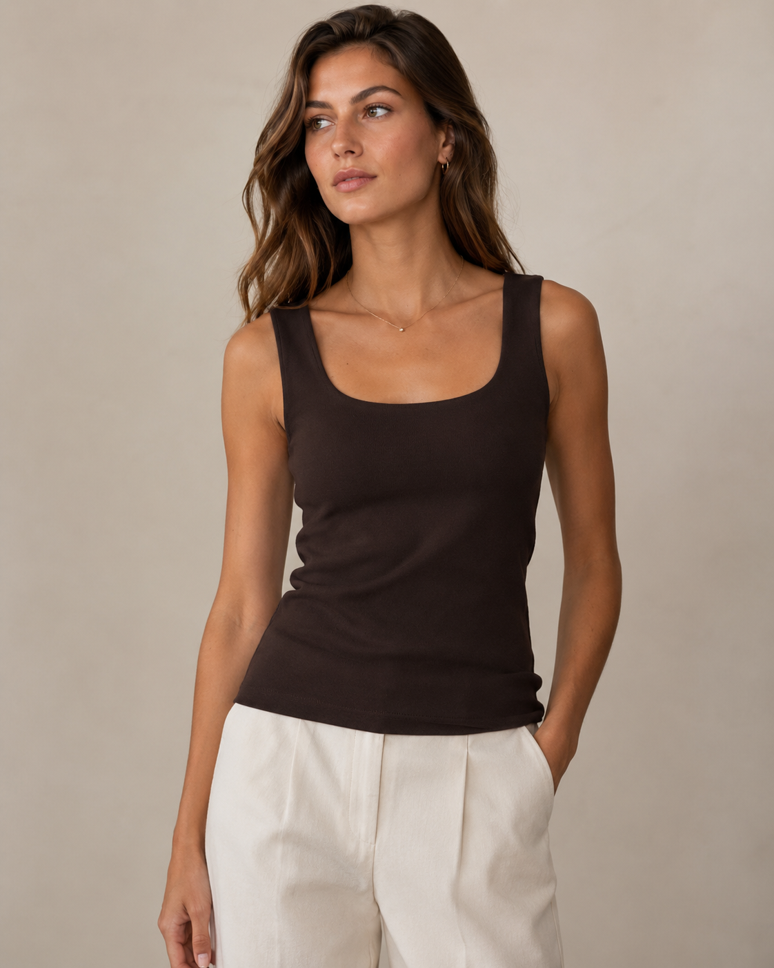 Musculosa Chocolate Básica