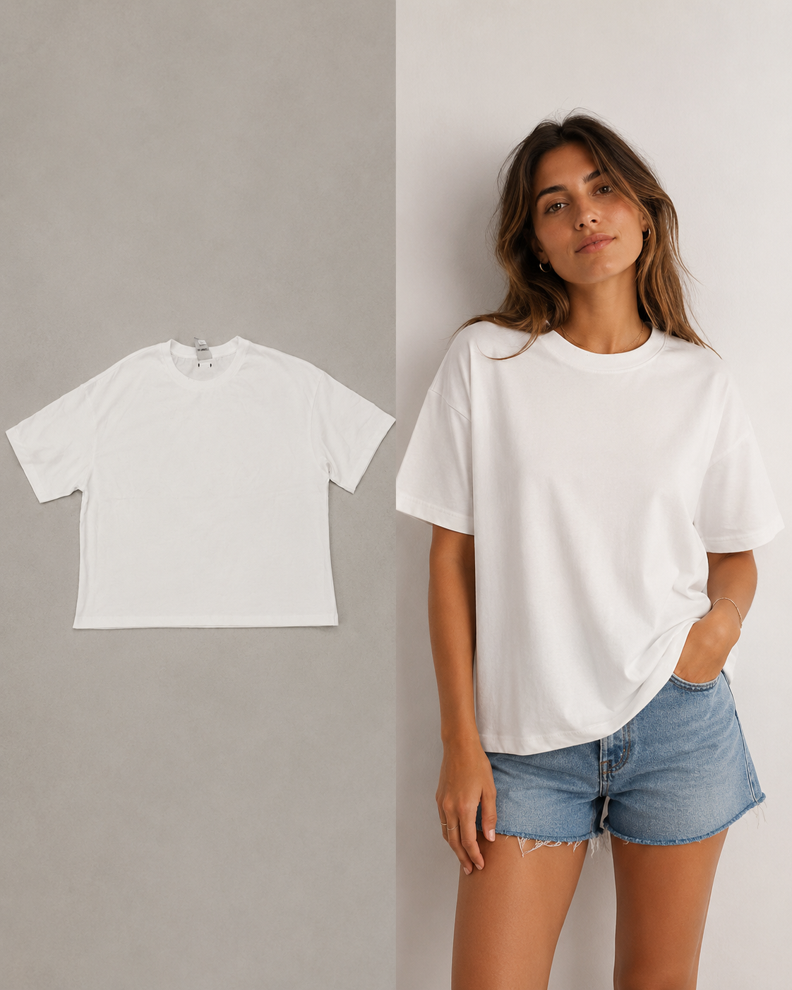 Remera Oversize Blanca Clásica