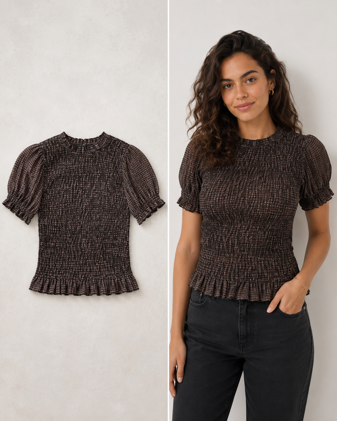 Blusa Smock Brillos